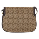 CELINE C Sulky Shoulder Bag Canvas Brown Gold Auth bs31812-2