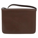 Christian Dior Shoulder Bag Leather Brown Gold Auth bs31813-3