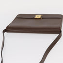 Christian Dior Shoulder Bag Leather Brown Gold Auth bs31813-6