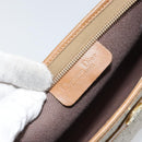 Christian Dior Honeycomb Canvas Clutch Bag PVC Beige Gold Auth bs31814-10