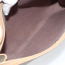 Christian Dior Honeycomb Canvas Clutch Bag PVC Beige Gold Auth bs31814-11