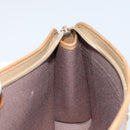 Christian Dior Honeycomb Canvas Clutch Bag PVC Beige Gold Auth bs31814-17