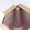 Christian Dior Honeycomb Canvas Clutch Bag PVC Beige Gold Auth bs31814-12