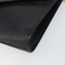 Christian Dior Chain Shoulder Bag Leather Black Gold Auth bs31815-10