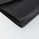 Christian Dior Chain Shoulder Bag Leather Black Gold Auth bs31815-11