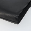 Christian Dior Chain Shoulder Bag Leather Black Gold Auth bs31815-12