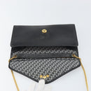 Christian Dior Chain Shoulder Bag Leather Black Gold Auth bs31815-15
