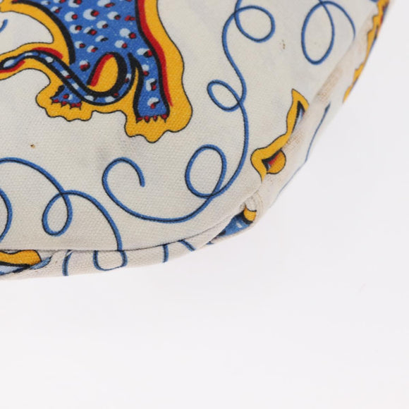 LOEWE Waist Bag Canvas White Silver Auth bs31816