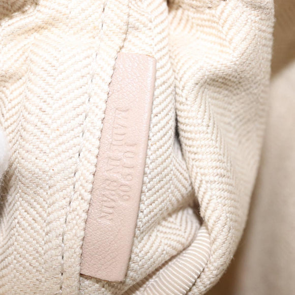 LOEWE Waist Bag Canvas White Silver Auth bs31816