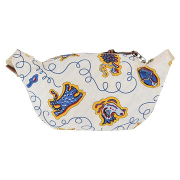 LOEWE Waist Bag Canvas White Silver Auth bs31816 - 0
