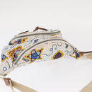 LOEWE Waist Bag Canvas White Silver Auth bs31816-6