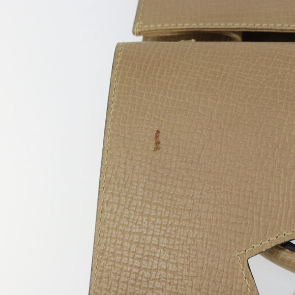 LOEWE Barcelona Hand Bag Leather Beige Auth bs31817