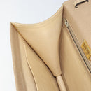 LOEWE Barcelona Hand Bag Leather Beige Auth bs31817-23