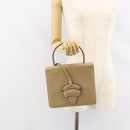 LOEWE Barcelona Hand Bag Leather Beige Auth bs31817-27