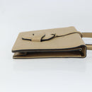 LOEWE Barcelona Hand Bag Leather Beige Auth bs31817-3