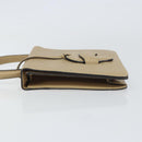 LOEWE Barcelona Hand Bag Leather Beige Auth bs31817-4