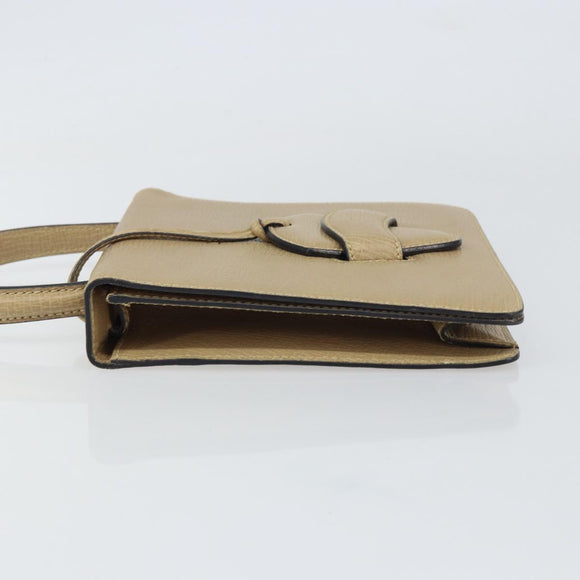 LOEWE Barcelona Hand Bag Leather Beige Auth bs31817