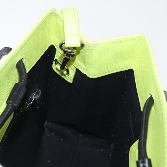 BALENCIAGA Tote Bag Leather 2way Yellow 572411 Auth bs31818