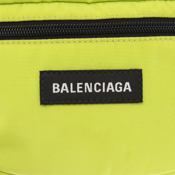 BALENCIAGA Waist bag Nylon Yellow Silver 567041 Auth bs31819