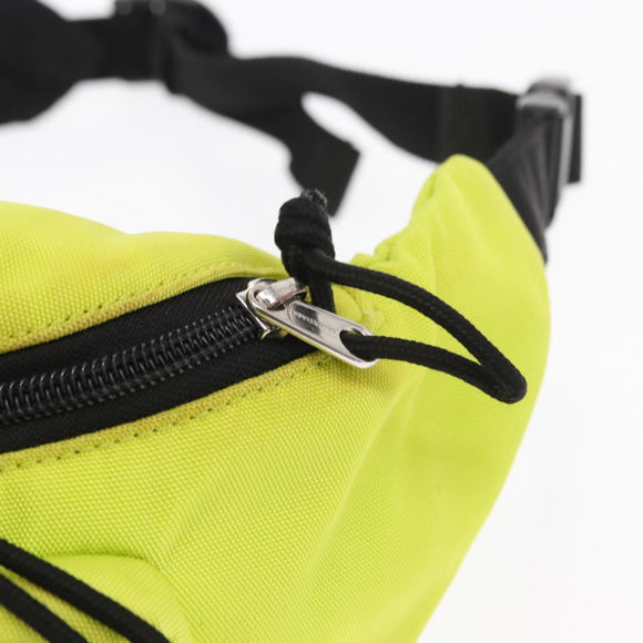 BALENCIAGA Waist bag Nylon Yellow Silver 567041 Auth bs31819