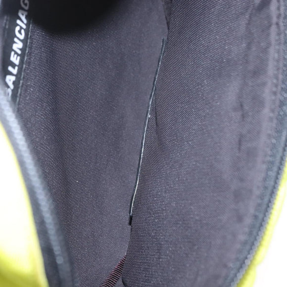 BALENCIAGA Waist bag Nylon Yellow Silver 567041 Auth bs31819