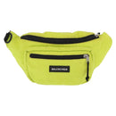 BALENCIAGA Waist bag Nylon Yellow Silver 567041 Auth bs31819-13