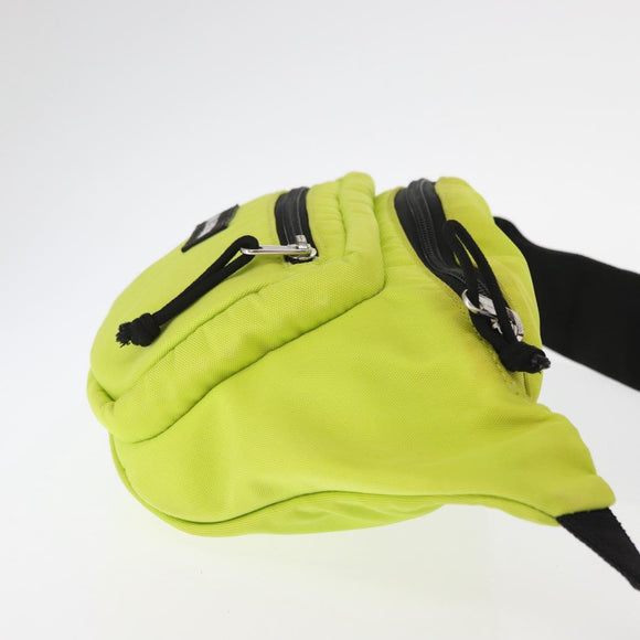 BALENCIAGA Waist bag Nylon Yellow Silver 567041 Auth bs31819