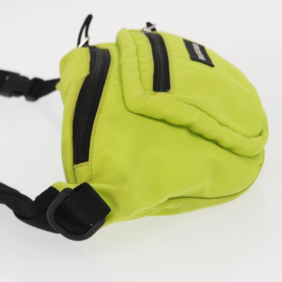 BALENCIAGA Waist bag Nylon Yellow Silver 567041 Auth bs31819