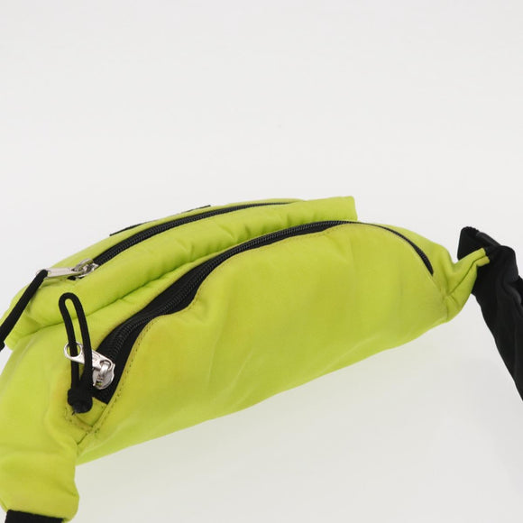 BALENCIAGA Waist bag Nylon Yellow Silver 567041 Auth bs31819