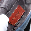 DOLCE&GABBANA Shoulder Bag Leather Canvas Blue Silver Auth bs31820-12