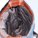 DOLCE&GABBANA Shoulder Bag Leather Canvas Blue Silver Auth bs31820-19