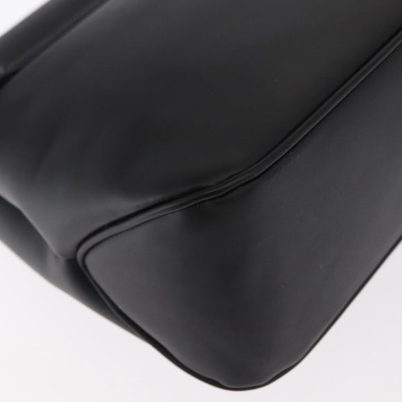 Salvatore Ferragamo Vala Shoulder Bag Leather Black Silver Auth bs31823