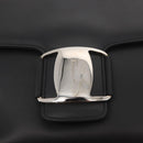 Salvatore Ferragamo Vala Shoulder Bag Leather Black Silver Auth bs31823-19
