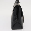Salvatore Ferragamo Vala Shoulder Bag Leather Black Silver Auth bs31823-5