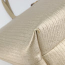 Salvatore Ferragamo Gancini Tote Bag Leather Gold Tone Auth bs31825-11