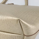 Salvatore Ferragamo Gancini Tote Bag Leather Gold Tone Auth bs31825-12