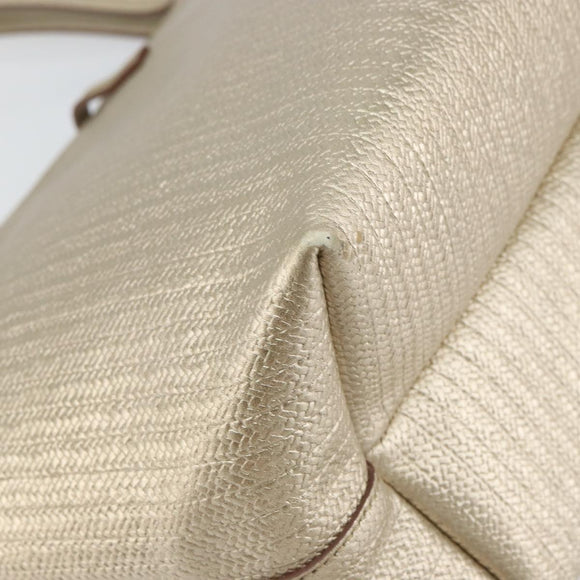Salvatore Ferragamo Gancini Tote Bag Leather Gold Tone Auth bs31825