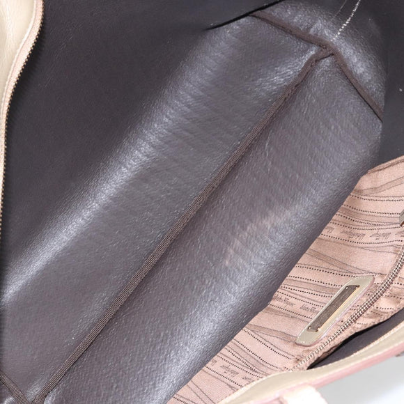 Salvatore Ferragamo Gancini Tote Bag Leather Gold Tone Auth bs31825