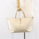 Salvatore Ferragamo Gancini Tote Bag Leather Gold Tone Auth bs31825-23