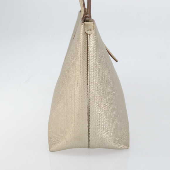 Salvatore Ferragamo Gancini Tote Bag Leather Gold Tone Auth bs31825