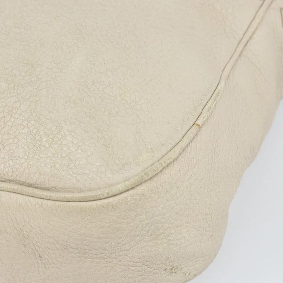 BOTTEGA VENETA INTRECCIATO Schultertasche Leder Beige Auth bs31827