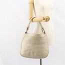 BOTTEGA VENETA INTRECCIATO Schultertasche Leder Beige Auth bs31827-20