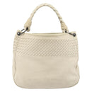 BOTTEGA VENETA INTRECCIATO Schultertasche Leder Beige Auth bs31827-2