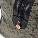 CELINE C Sulky Boston Bag Canvas Navy Gold Auth bs31830-18