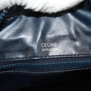 CELINE C Sulky Boston Bag Canvas Navy Gold Auth bs31830-19