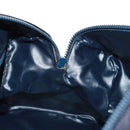 CELINE C Sulky Boston Bag Canvas Navy Gold Auth bs31830-20