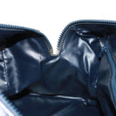 CELINE C Sulky Boston Bag Canvas Navy Gold Auth bs31830-21