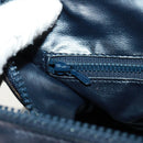 CELINE C Sulky Boston Bag Canvas Navy Gold Auth bs31830-22