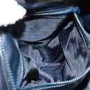 CELINE C Sulky Boston Bag Canvas Navy Gold Auth bs31830-11