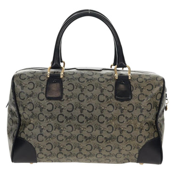 CELINE C Sulky Boston Bag Canvas Navy Gold Auth bs31830 - 0